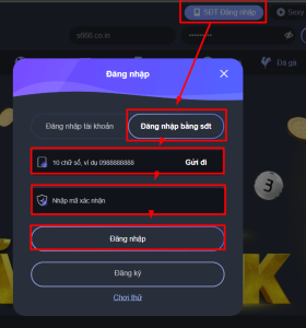 Hướng Dẫn S666 Đăng Nhập